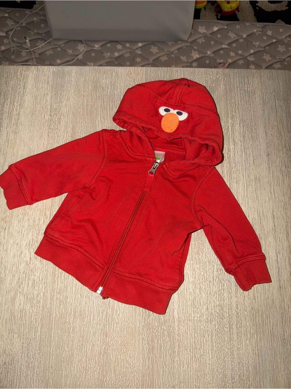Hanna Andersson Embroidered Elmo Hoodie 3-6 months